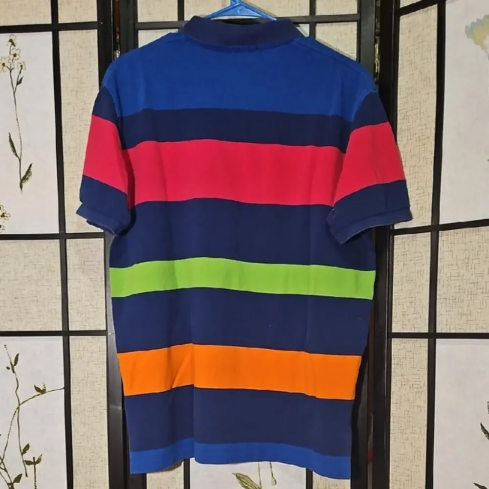 Vintage 90s Polo by Ralph Lauren Men's Colorful Striped Polo